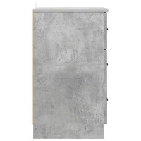 Produktbild för Nattduksbord med låda Betonggrå 38 x 38 x 66 cm Konstruerat trä