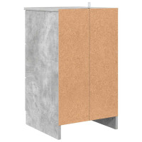 Produktbild för Nattduksbord med låda Betonggrå 38 x 38 x 66 cm Konstruerat trä