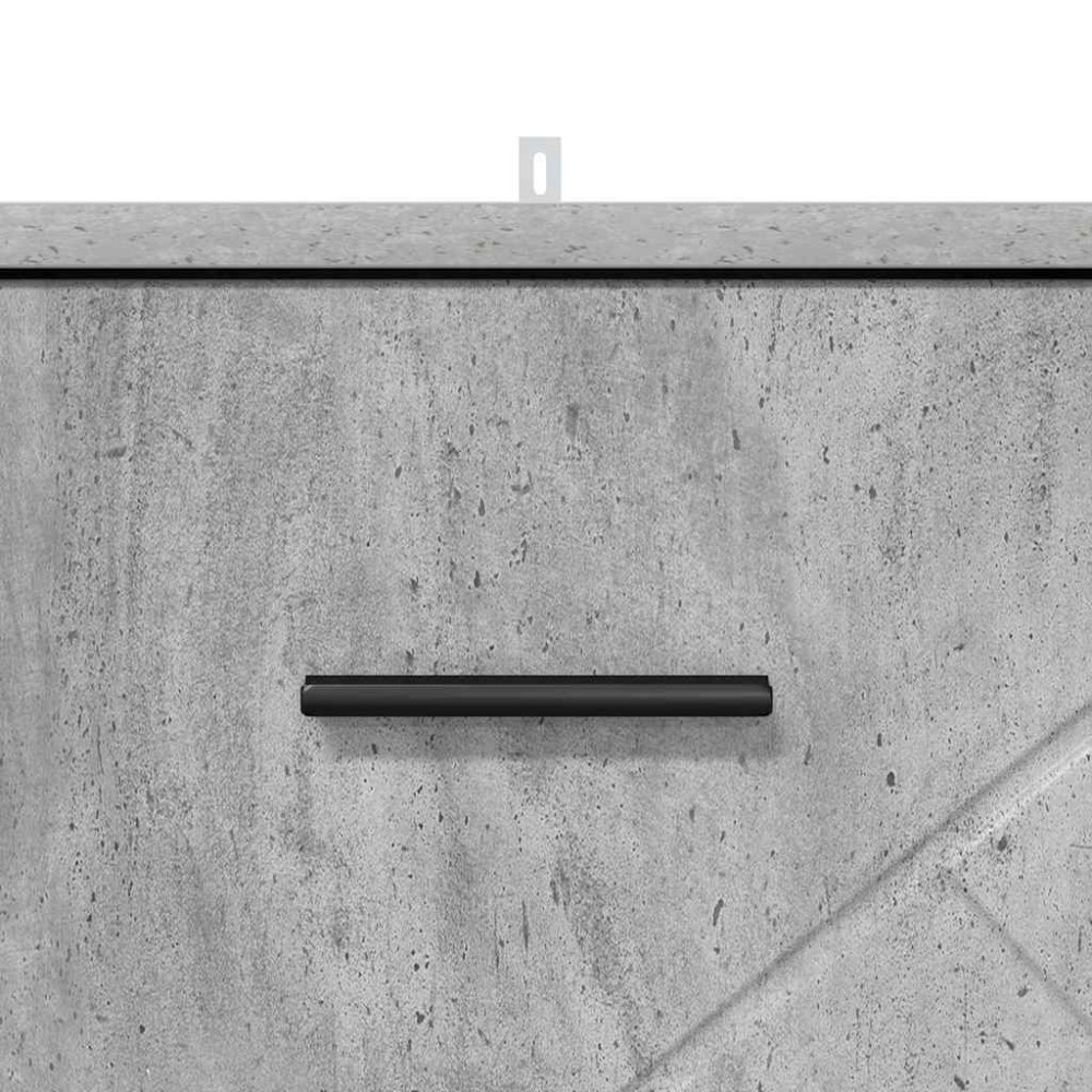 Produktbild för Nattduksbord med låda Betonggrå 38 x 38 x 66 cm Konstruerat trä