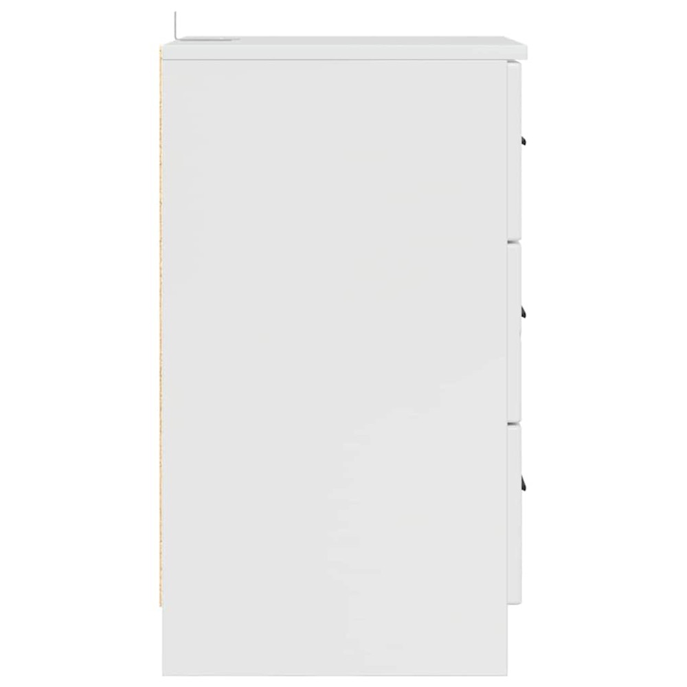 Produktbild för Nattduksbord Vit högglans 38 x 38 x 66 cm Konstruerat trä