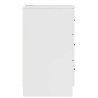 Produktbild för Nattduksbord Vit högglans 38 x 38 x 66 cm Konstruerat trä