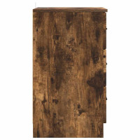 Produktbild för Nattduksbord Rökfärgad ek 38 x 38 x 66 cm Konstruerat trä