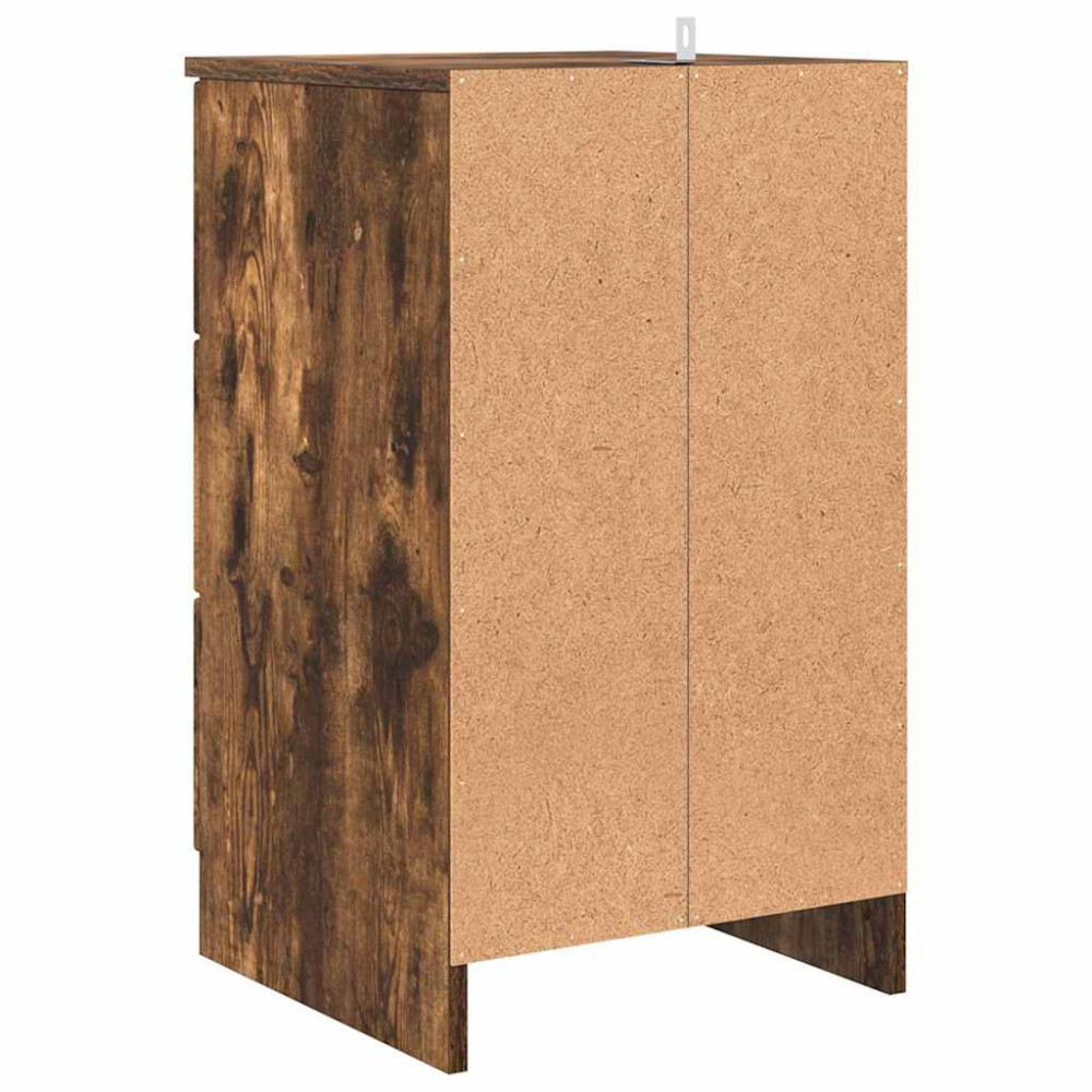 Produktbild för Nattduksbord Rökfärgad ek 38 x 38 x 66 cm Konstruerat trä