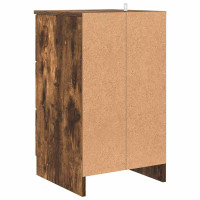 Produktbild för Nattduksbord Rökfärgad ek 38 x 38 x 66 cm Konstruerat trä