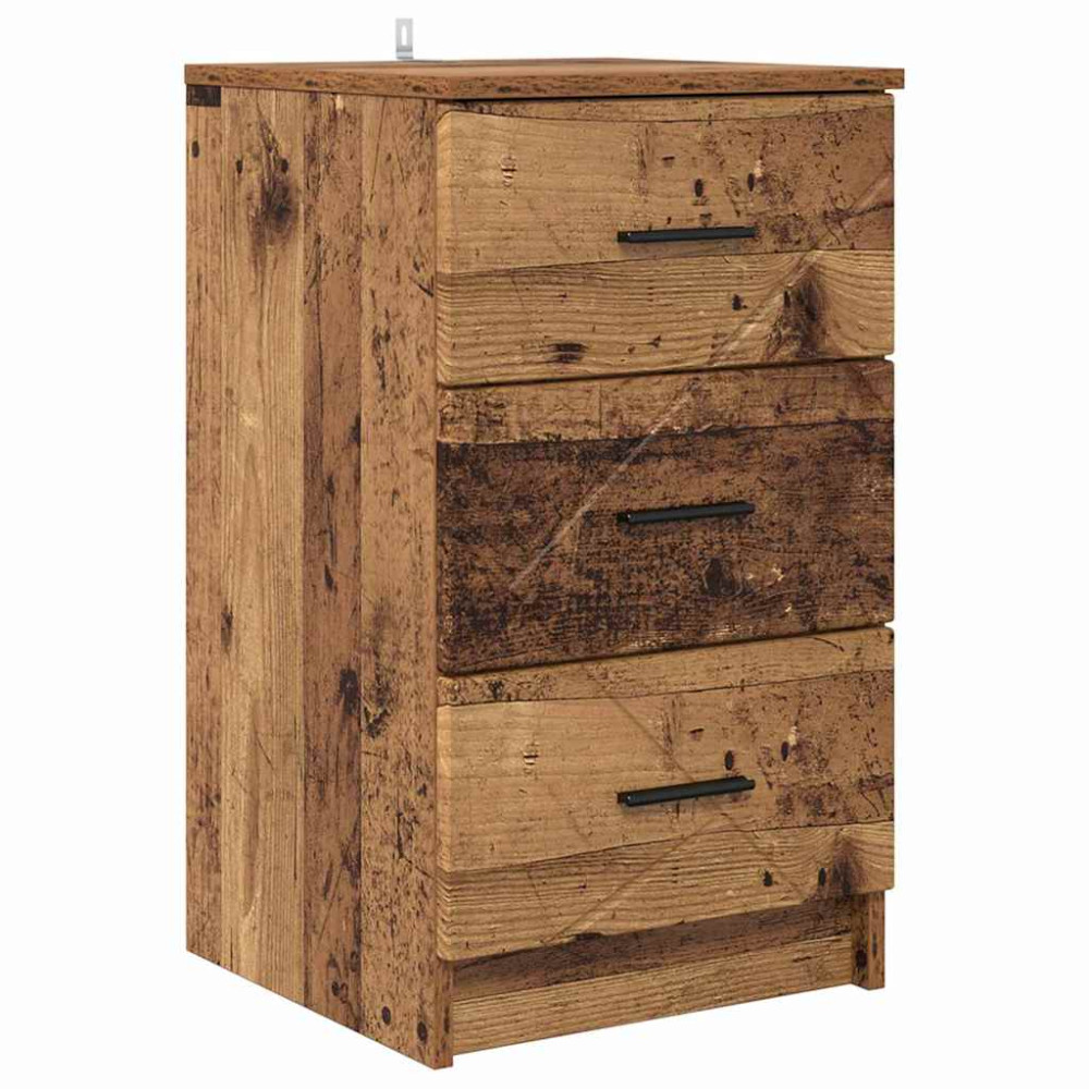 Produktbild för Nattduksbord Gammalt trä 38 x 38 x 66 cm Konstruerat trä