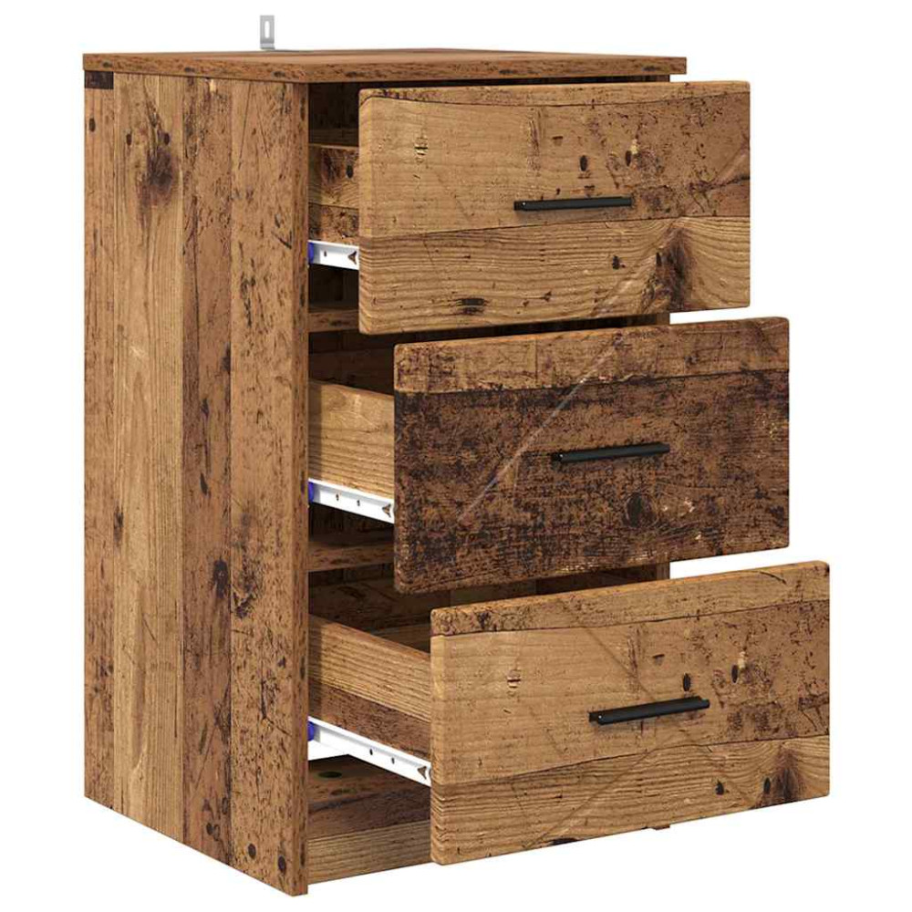 Produktbild för Nattduksbord Gammalt trä 38 x 38 x 66 cm Konstruerat trä