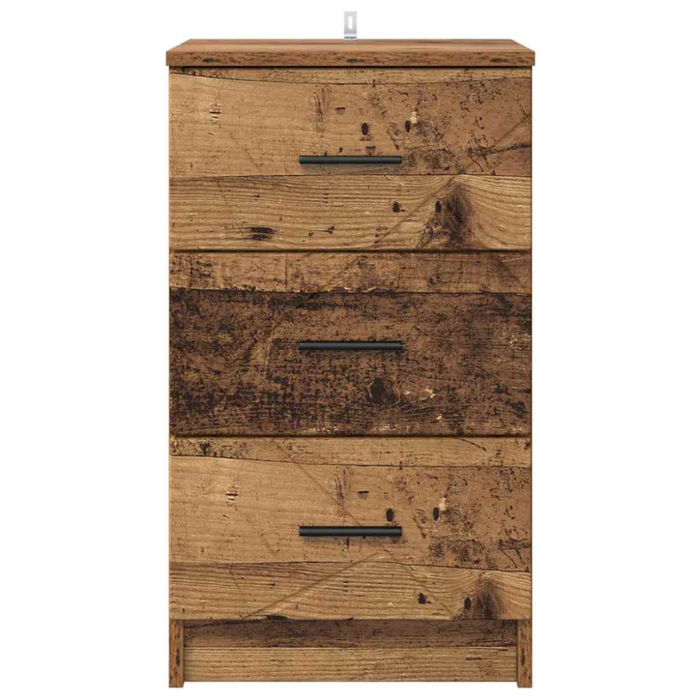 Produktbild för Nattduksbord Gammalt trä 38 x 38 x 66 cm Konstruerat trä