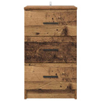 Produktbild för Nattduksbord Gammalt trä 38 x 38 x 66 cm Konstruerat trä