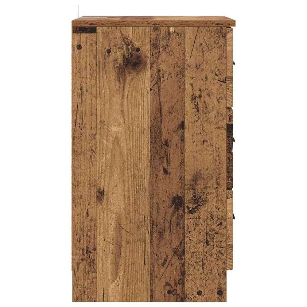 Produktbild för Nattduksbord Gammalt trä 38 x 38 x 66 cm Konstruerat trä