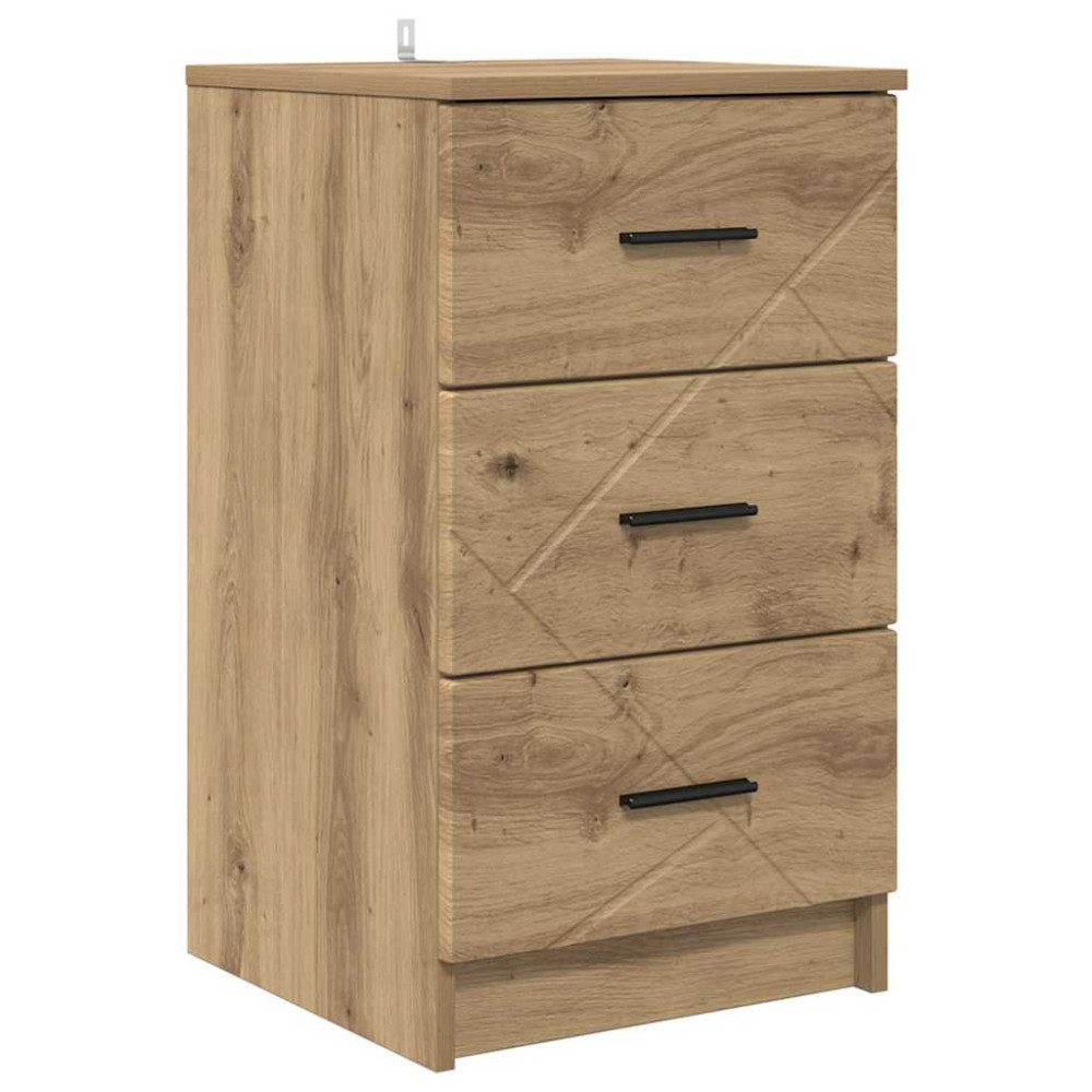 Produktbild för Nattduksbord artisan ek 38 x 38 x 66 cm Konstruerat trä