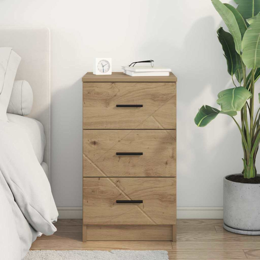 Produktbild för Nattduksbord artisan ek 38 x 38 x 66 cm Konstruerat trä