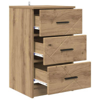 Produktbild för Nattduksbord artisan ek 38 x 38 x 66 cm Konstruerat trä