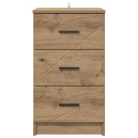 Produktbild för Nattduksbord artisan ek 38 x 38 x 66 cm Konstruerat trä