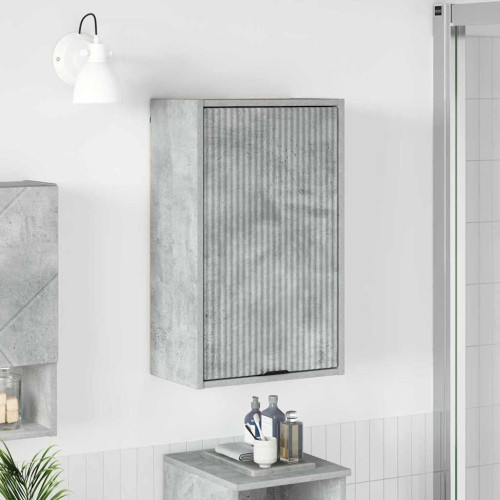 vidaXL Badrumsskåp Väggmonterad med dörr Betonggrå 39 x 23,5 x 65 cm