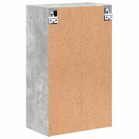 Produktbild för Badrumsskåp Väggmonterad med dörr Betonggrå 39 x 23,5 x 65 cm