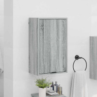 Produktbild för Badrumsskåp Väggmonterad med dörr Grå Sonoma 39 x 23,5 x 65 cm