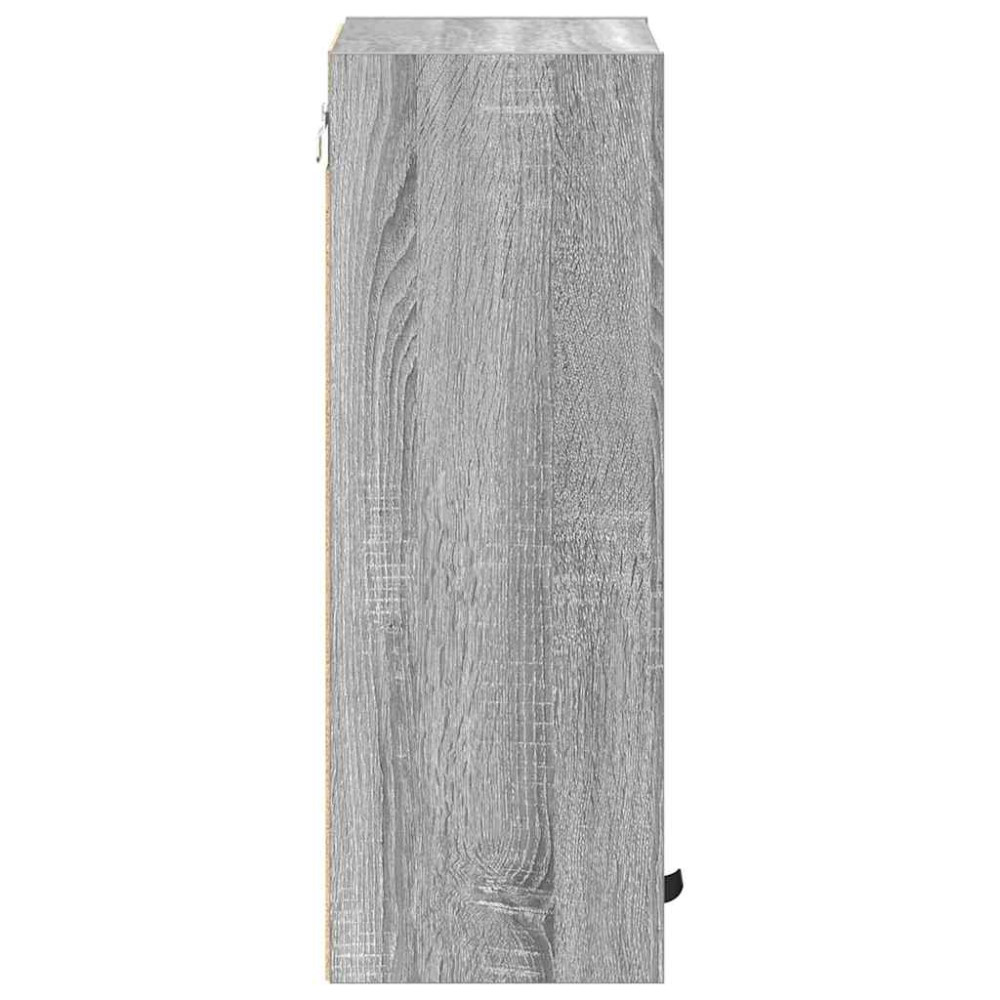 Produktbild för Badrumsskåp Väggmonterad med dörr Grå Sonoma 39 x 23,5 x 65 cm