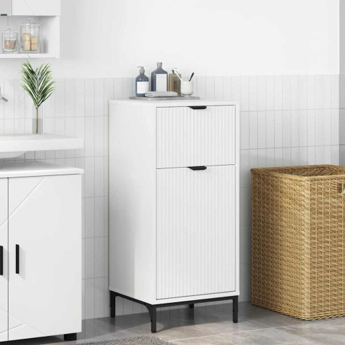 vidaXL Badrumsskåp Vit 39,5 x 36 x 88 cm Konstruerat trä & Metall