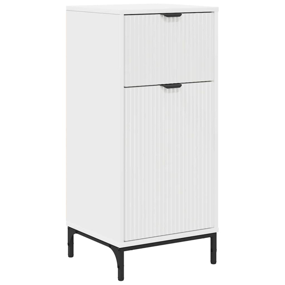 Produktbild för Badrumsskåp Vit 39,5 x 36 x 88 cm Konstruerat trä & Metall