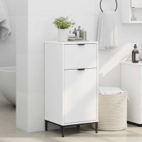 Produktbild för Badrumsskåp Vit 39,5 x 36 x 88 cm Konstruerat trä & Metall