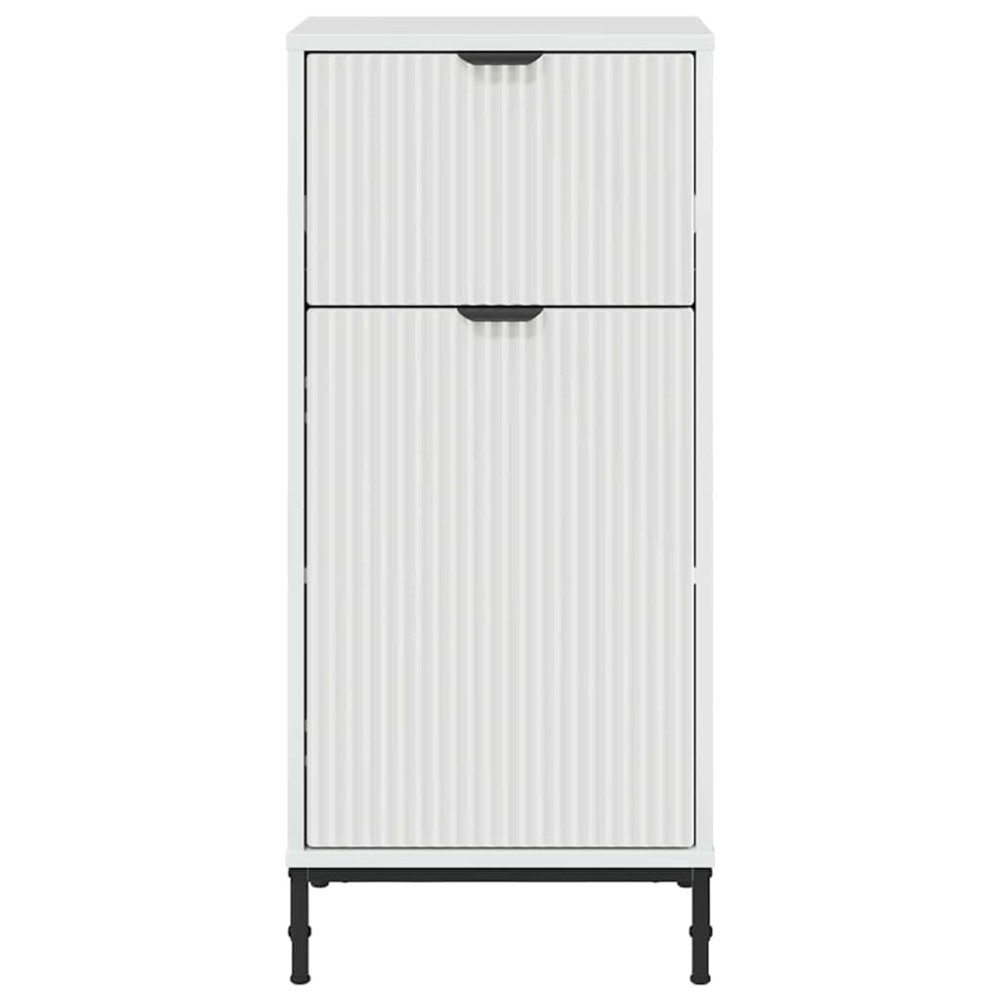 Produktbild för Badrumsskåp Vit 39,5 x 36 x 88 cm Konstruerat trä & Metall