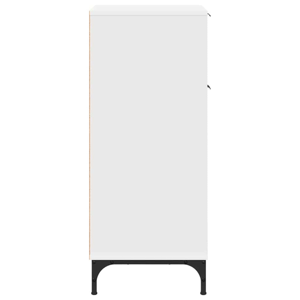 Produktbild för Badrumsskåp Vit 39,5 x 36 x 88 cm Konstruerat trä & Metall