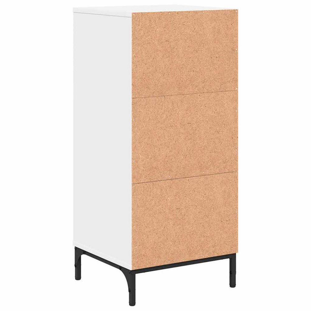 Produktbild för Badrumsskåp Vit 39,5 x 36 x 88 cm Konstruerat trä & Metall