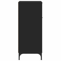 Produktbild för Badrumsskåp Svart 39,5 x 36 x 88 cm Konstruerat trä & Metall