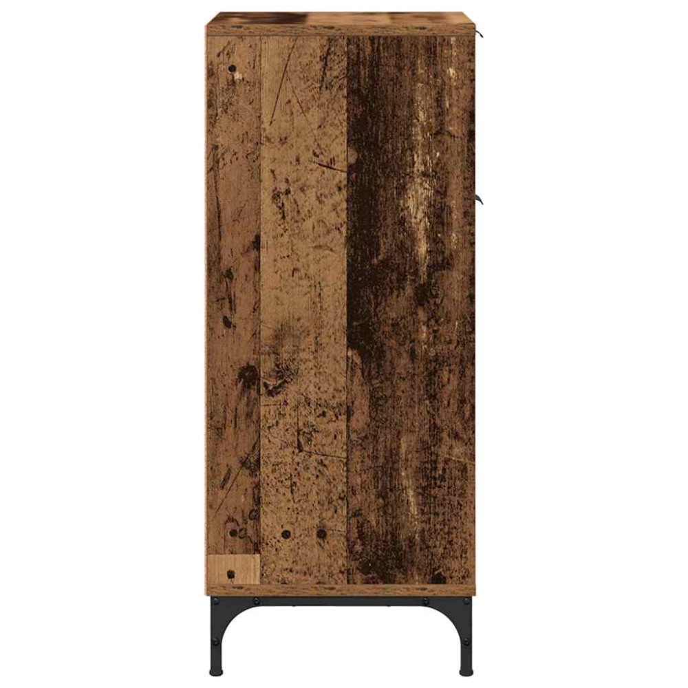 Produktbild för Badrumsskåp med låda med lagring Gammalt trä 39,5 x 36 x 88 cm