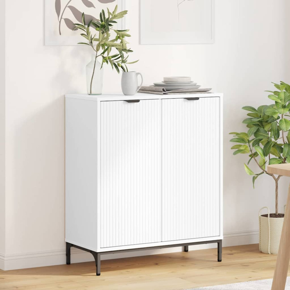 Produktbild för Sideboard Vit 69,5 x 33 x 82 cm Konstruerat trä