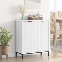 Produktbild för Sideboard Vit 69,5 x 33 x 82 cm Konstruerat trä