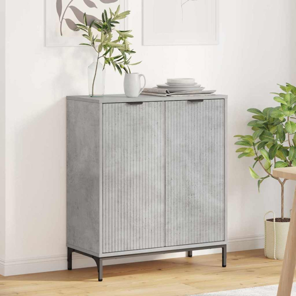 Produktbild för Sideboard Betonggrå 69,5 x 33 x 82 cm Konstruerat trä