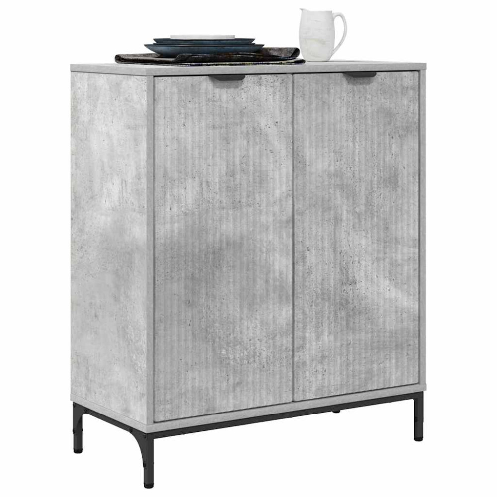 Produktbild för Sideboard Betonggrå 69,5 x 33 x 82 cm Konstruerat trä
