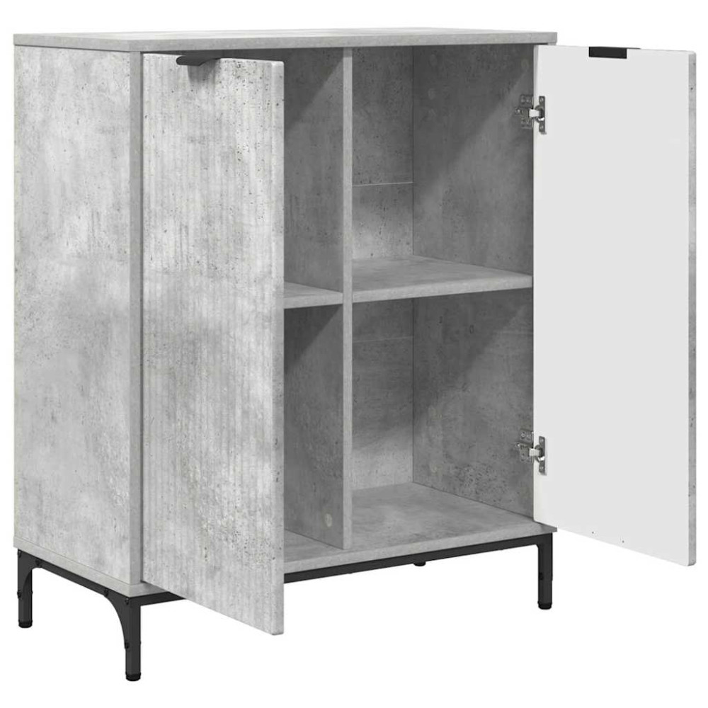 Produktbild för Sideboard Betonggrå 69,5 x 33 x 82 cm Konstruerat trä