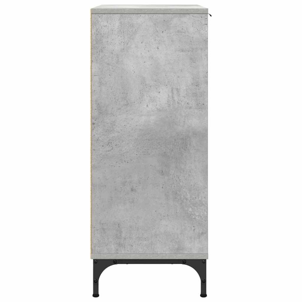 Produktbild för Sideboard Betonggrå 69,5 x 33 x 82 cm Konstruerat trä