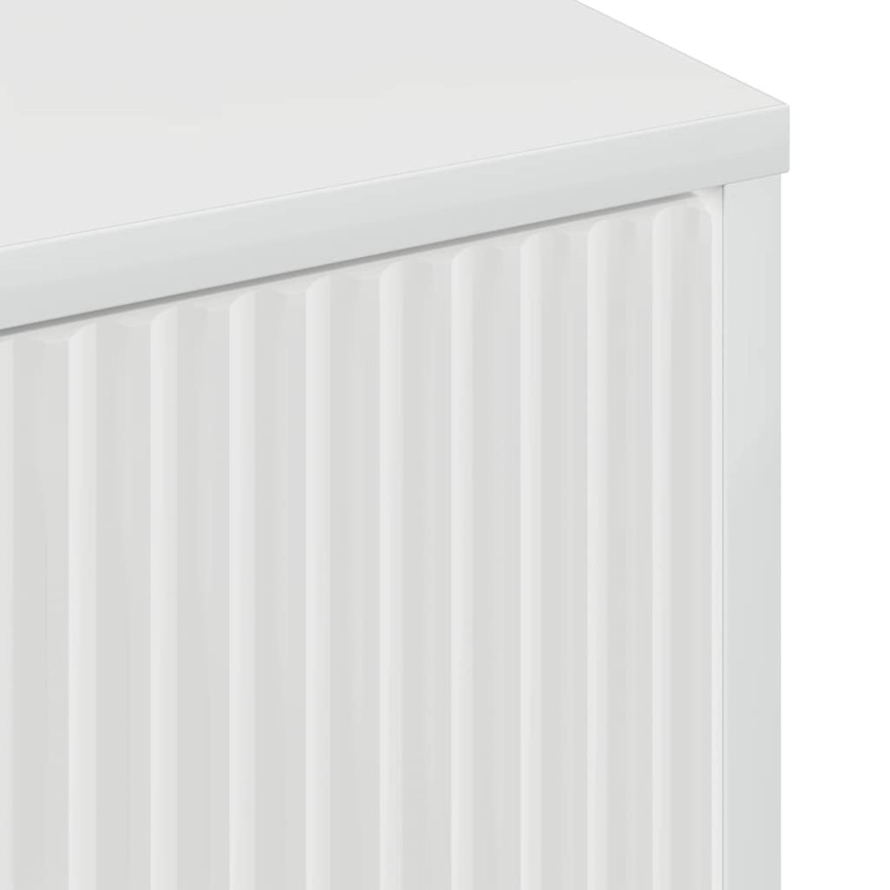 Produktbild för Sideboard Högblanka vita 69,5 x 33 x 82 cm Konstruerat trä