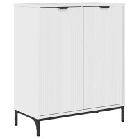Produktbild för Sideboard Högblanka vita 69,5 x 33 x 82 cm Konstruerat trä