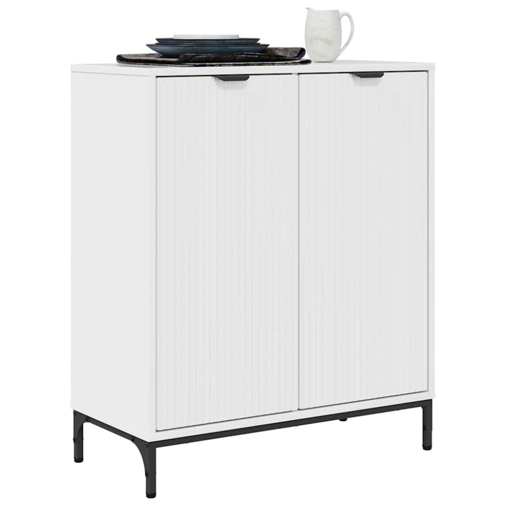 Produktbild för Sideboard Högblanka vita 69,5 x 33 x 82 cm Konstruerat trä
