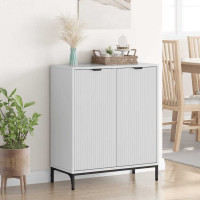 Produktbild för Sideboard Högblanka vita 69,5 x 33 x 82 cm Konstruerat trä