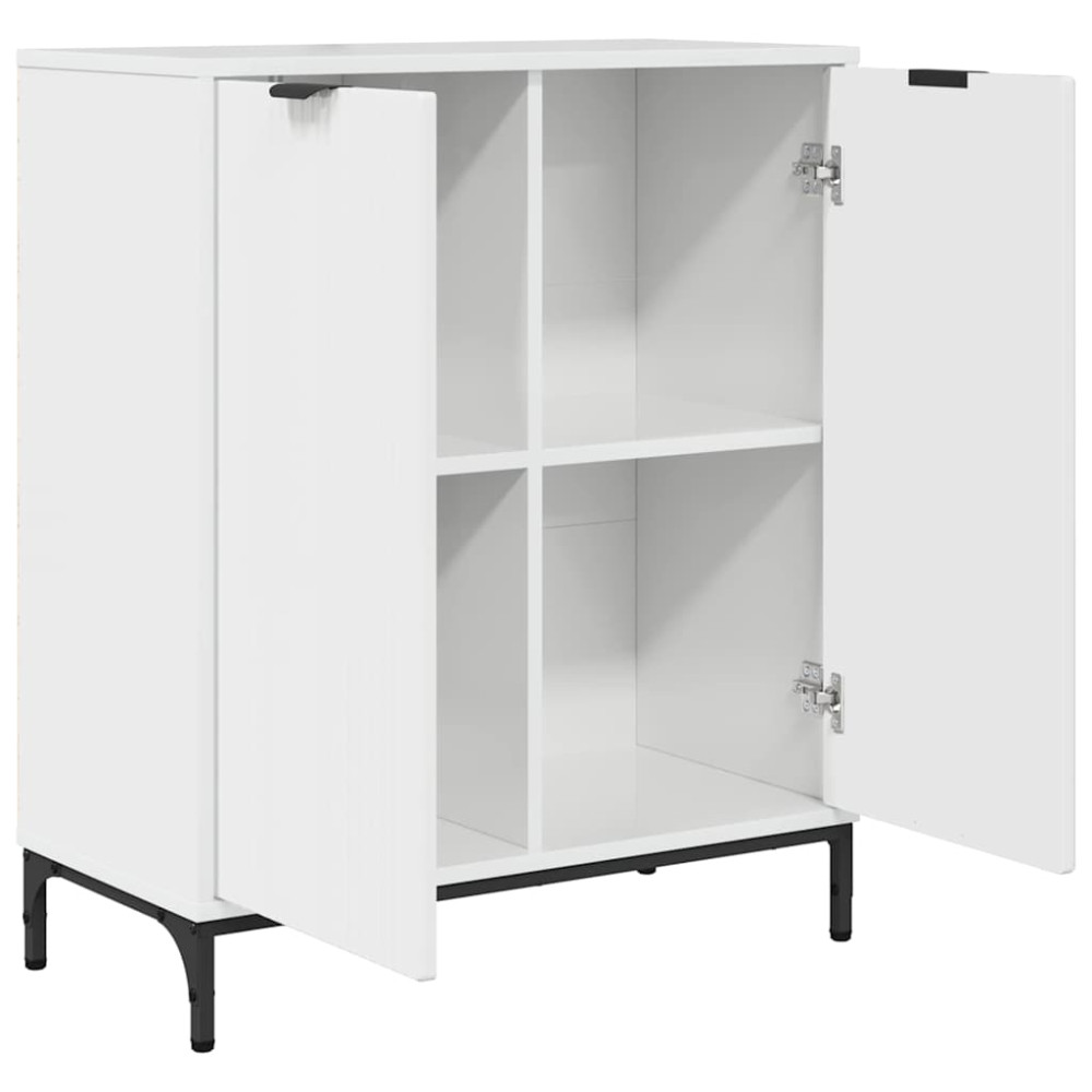 Produktbild för Sideboard Högblanka vita 69,5 x 33 x 82 cm Konstruerat trä