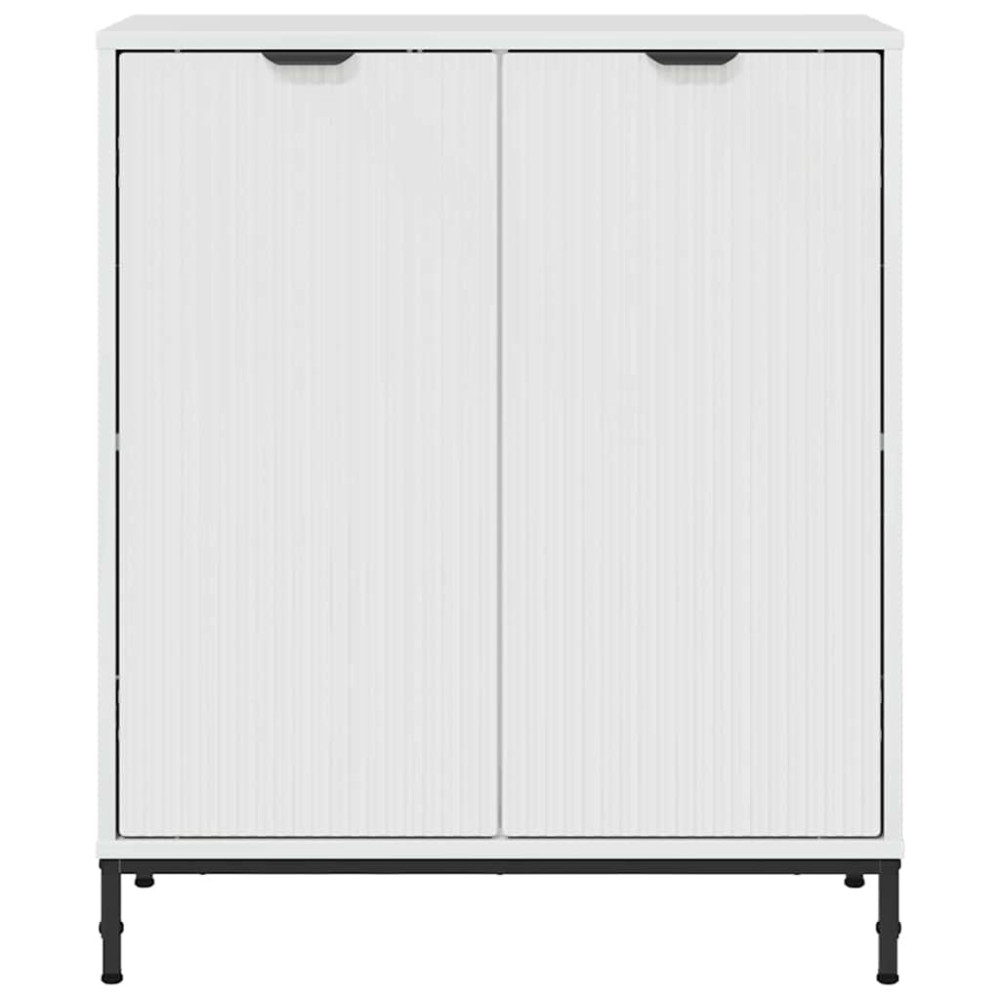 Produktbild för Sideboard Högblanka vita 69,5 x 33 x 82 cm Konstruerat trä