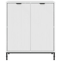 Produktbild för Sideboard Högblanka vita 69,5 x 33 x 82 cm Konstruerat trä