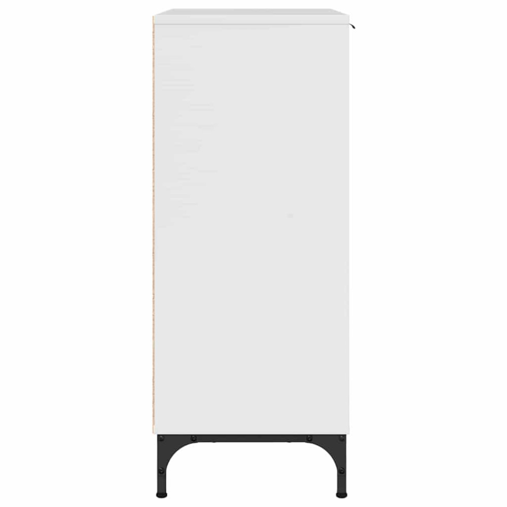 Produktbild för Sideboard Högblanka vita 69,5 x 33 x 82 cm Konstruerat trä