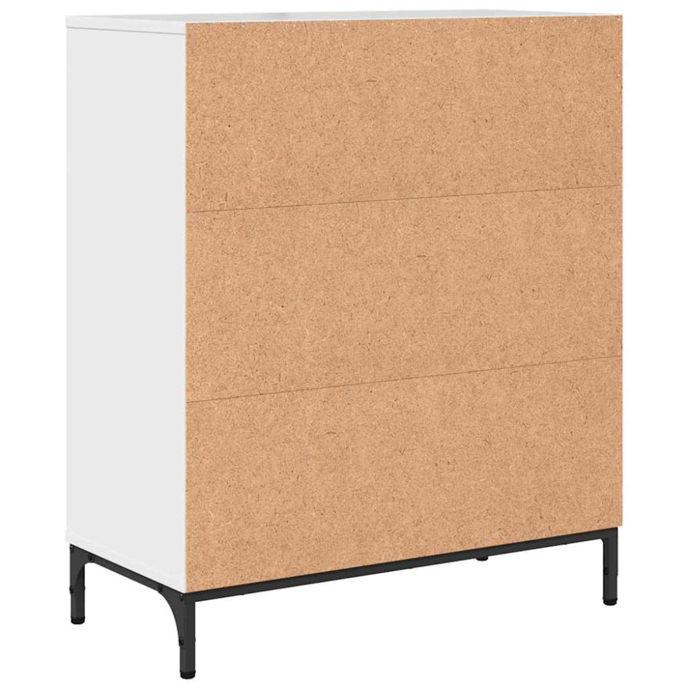Produktbild för Sideboard Högblanka vita 69,5 x 33 x 82 cm Konstruerat trä