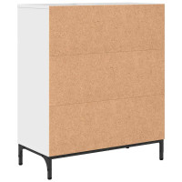 Produktbild för Sideboard Högblanka vita 69,5 x 33 x 82 cm Konstruerat trä