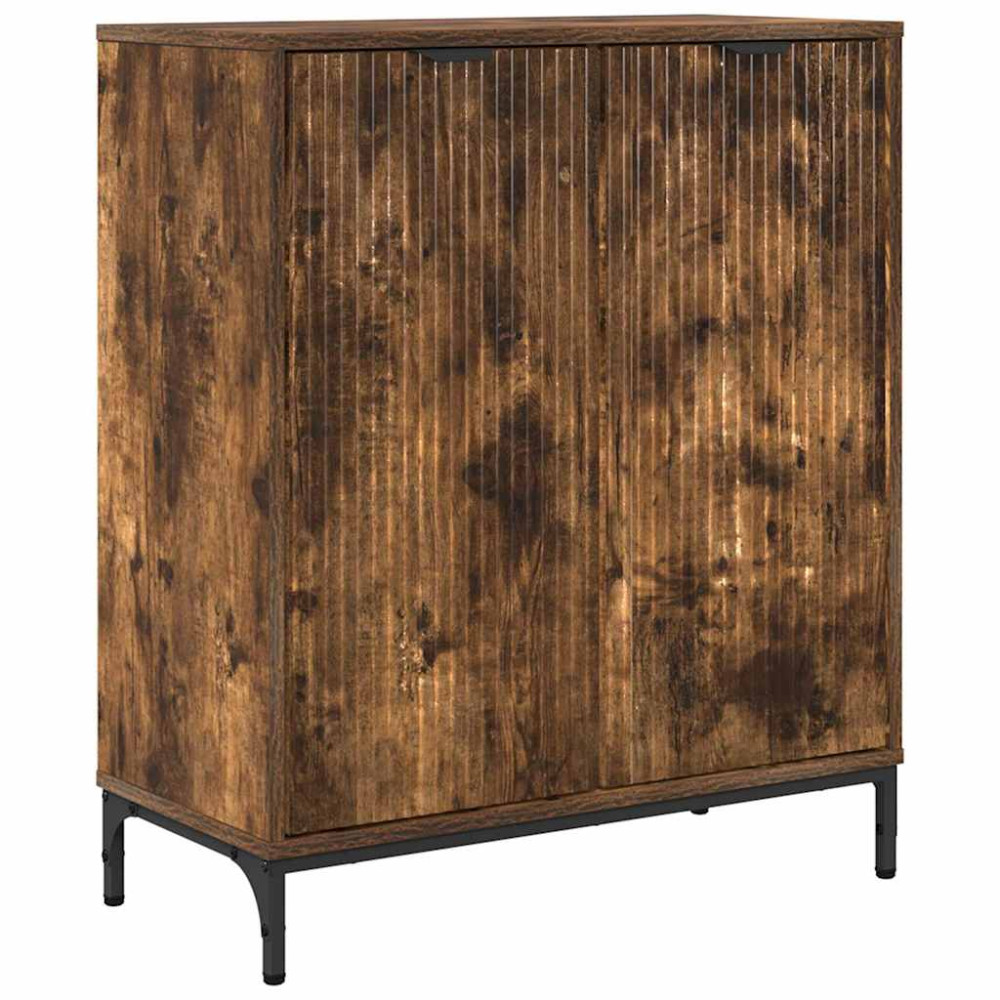 Produktbild för Sideboard Rökt ek 69,5 x 33 x 82 cm Konstruerat trä