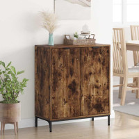 Produktbild för Sideboard Rökt ek 69,5 x 33 x 82 cm Konstruerat trä