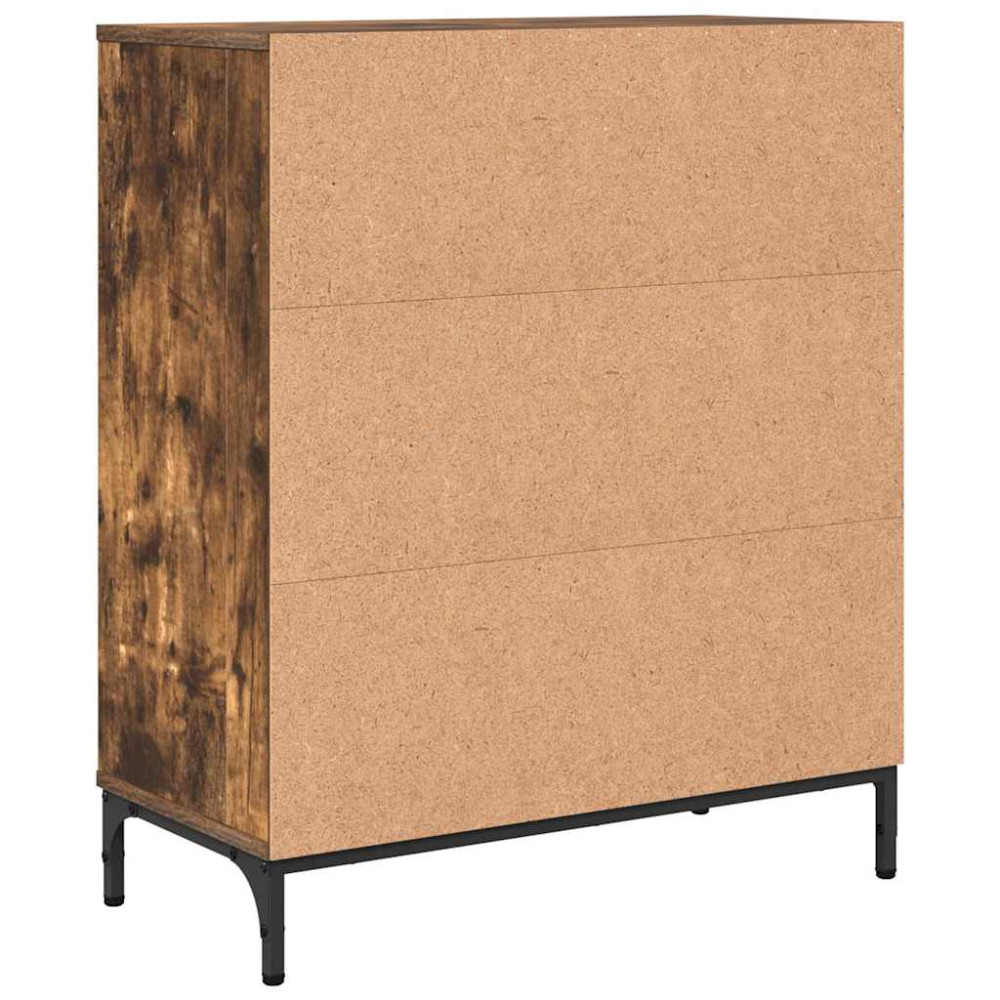Produktbild för Sideboard Rökt ek 69,5 x 33 x 82 cm Konstruerat trä