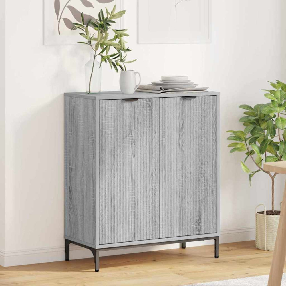 Produktbild för Sideboard Grå Sonoma 69,5 x 33 x 82 cm Konstruerat trä