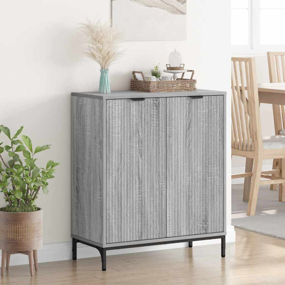Produktbild för Sideboard Grå Sonoma 69,5 x 33 x 82 cm Konstruerat trä